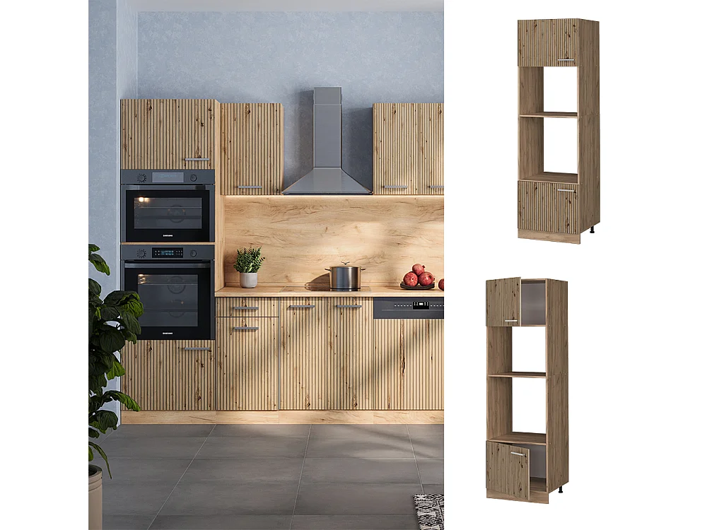 Armoire micro-ondes chêne artisan 60x57.2x206.8 r-line