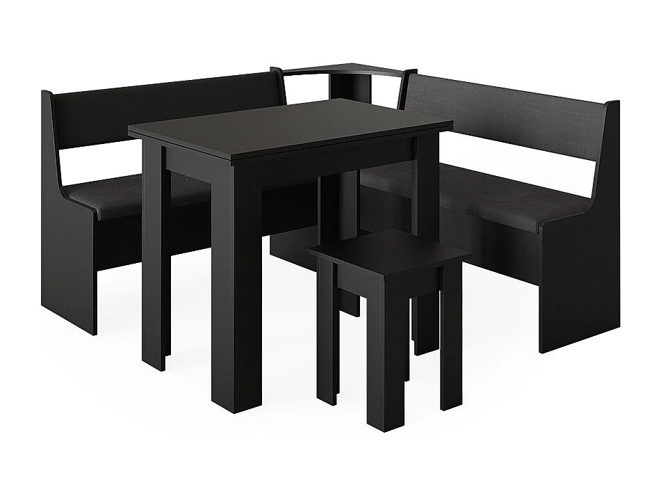 Groupe de banquettes dangle noir 150x150x80 roman