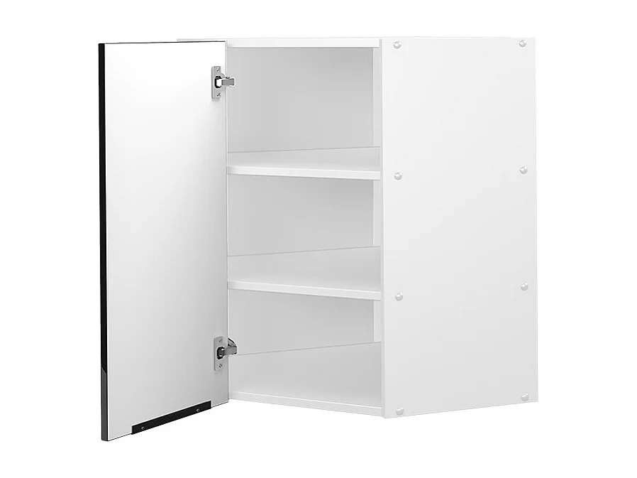 Armario colgante de esquina roble negro alto brillo 57x34.1x72 fame-line