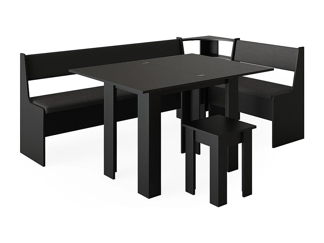 Groupe de banquettes dangle noir 210x120x80 roman