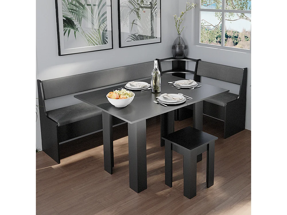 Groupe de banquettes dangle noir 210x120x80 roman