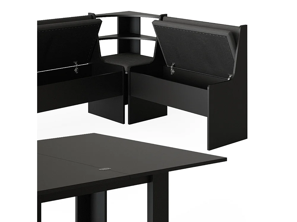 Groupe de banquettes dangle noir 210x120x80 roman