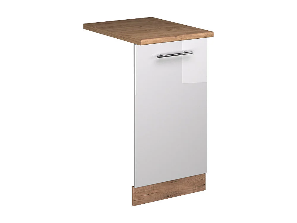 Façade de lave-vaisselle blanc haute brillance 45x1.6x81.8 fame-line