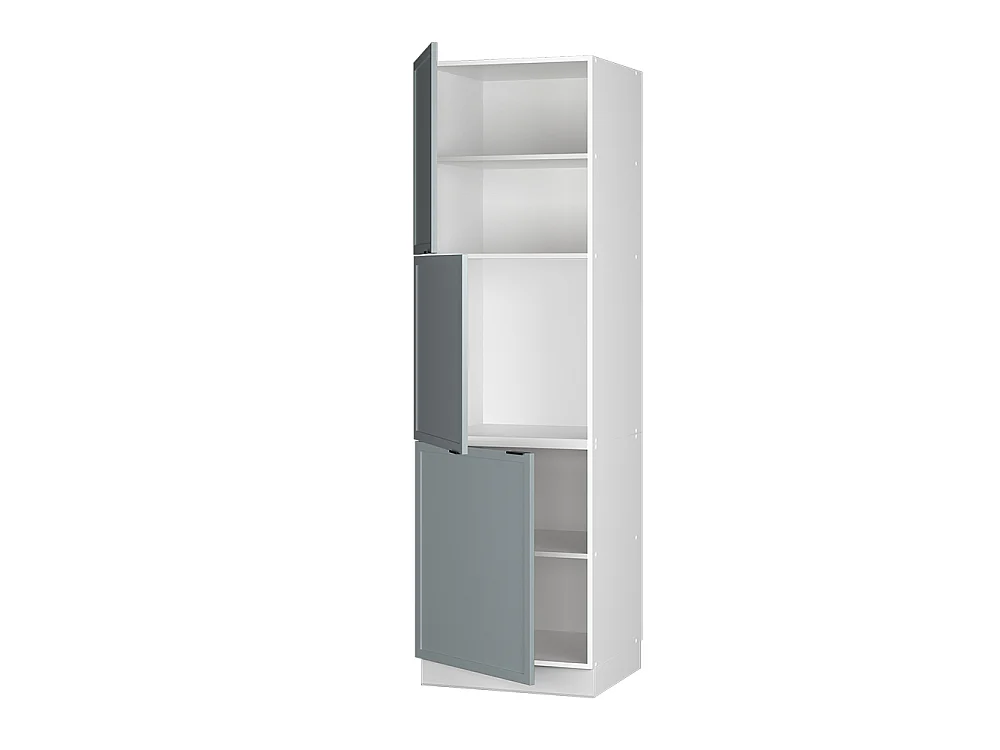 Meuble pour four bleu clair-gris 60x58x206.8 fame-line