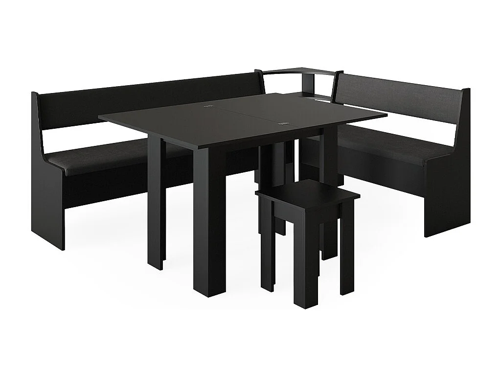 Groupe de banquettes dangle noir 210x150x80 roman