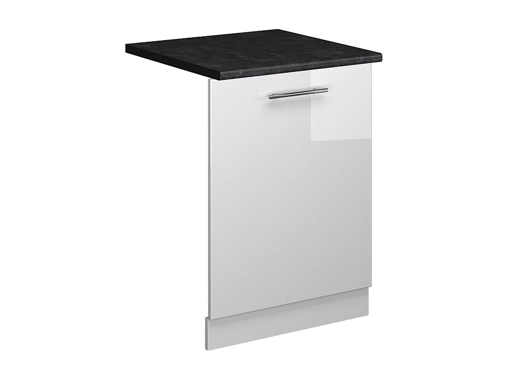 Façade de lave-vaisselle blanc haute brillance 60x1.6x81.8 fame-line