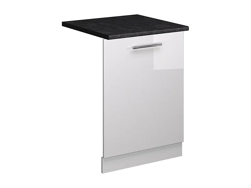 Façade de lave-vaisselle blanc haute brillance 60x1.6x81.8 fame-line