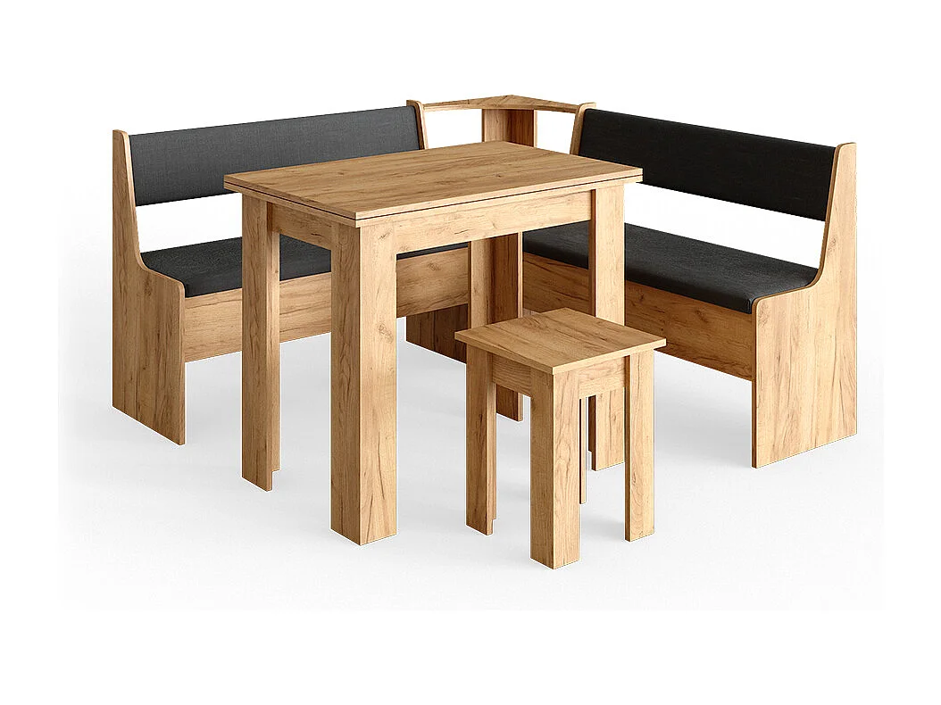 Groupe de banquettes dangle chêne de force doré 150x150x80 roman