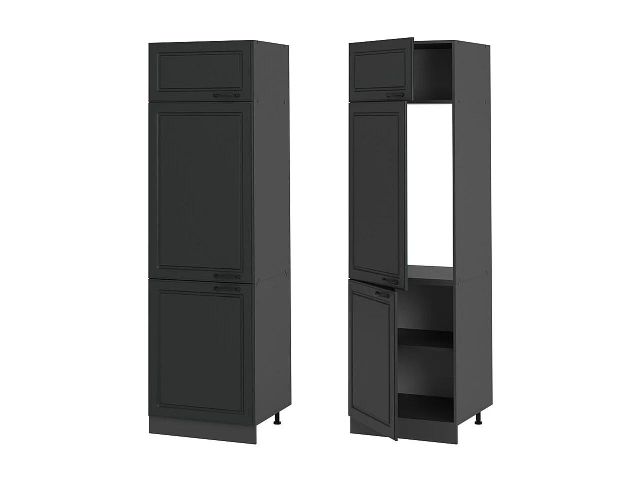 Armoire pour frigo anthracite campagne 60x57.2x206.8 r-line