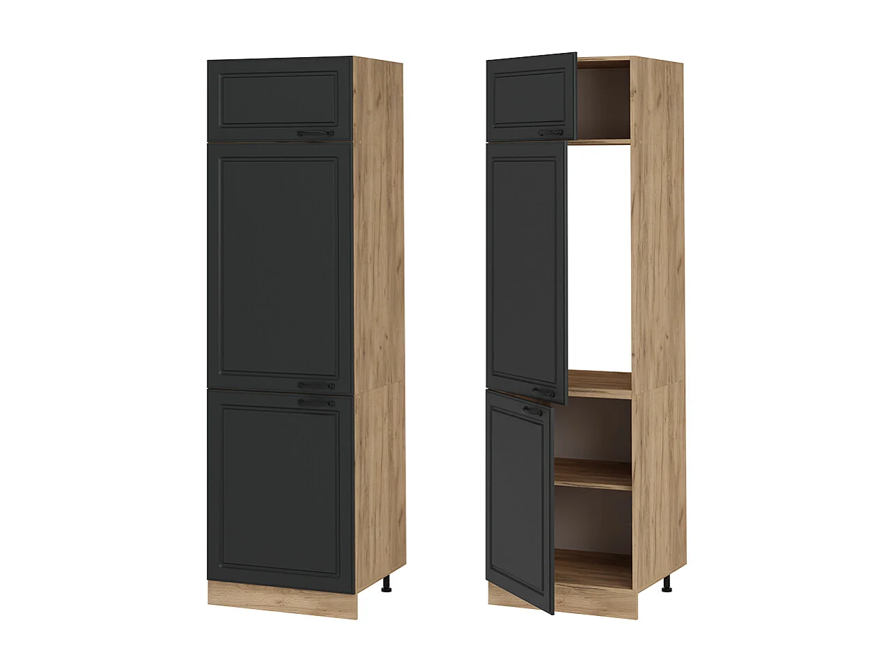 Koelkast ombouwkast antraciet landhuis 60x57.2x206.8 r-line