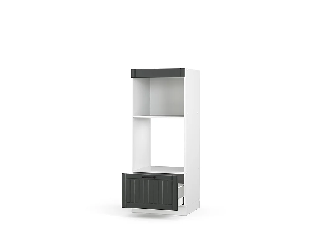 Mikrowellenschrank anthrazit landhaus 60x58.1x153.6 fame-line