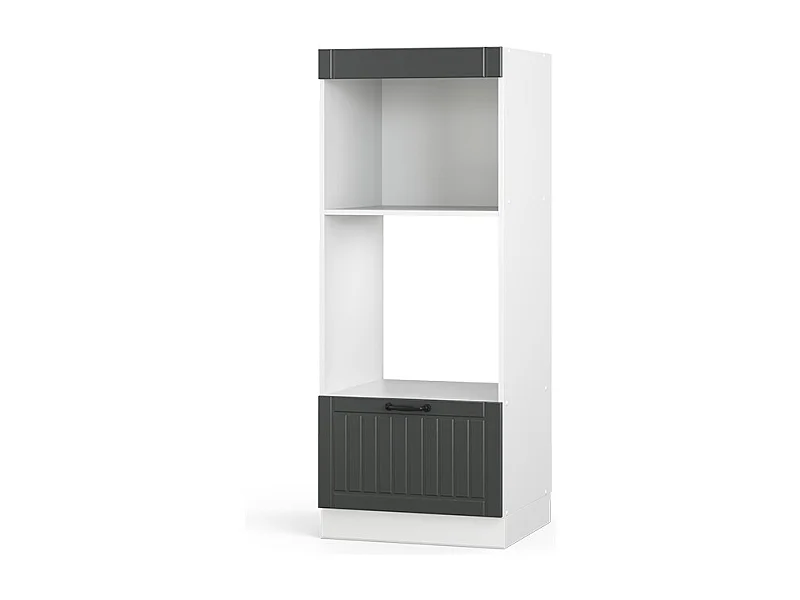 Armoire micro-ondes anthracite campagne 60x58.1x153.6 fame-line