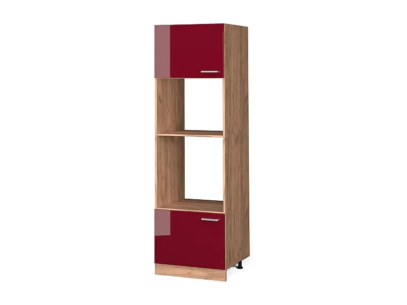 Armoire micro-ondes rouge brillant 60x57.2x206.8 r-line