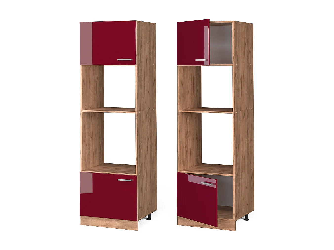 Szafka do mikrofalówki czerwony połysk 60x57.2x206.8 r-line