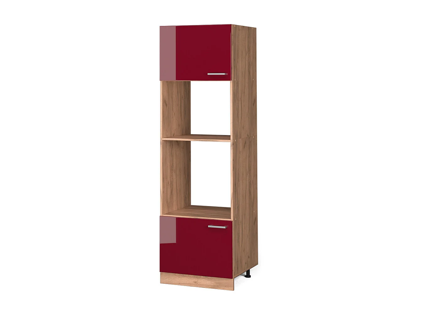 Armoire micro-ondes rouge brillant 60x57.2x206.8 r-line
