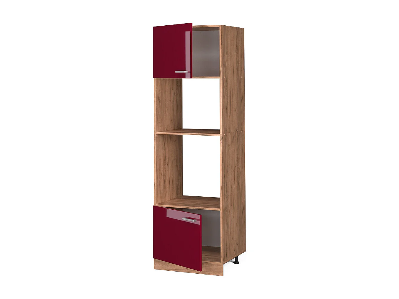 Armoire micro-ondes rouge brillant 60x57.2x206.8 r-line