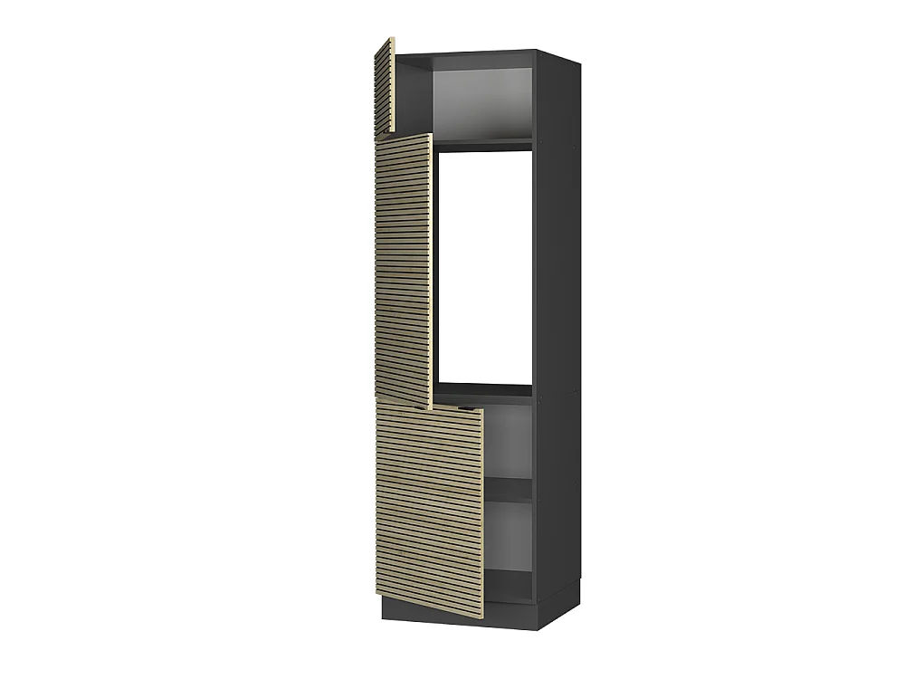 Køleskabsindbygningsskab panel i eg 60x58.1x206.8 fame-line