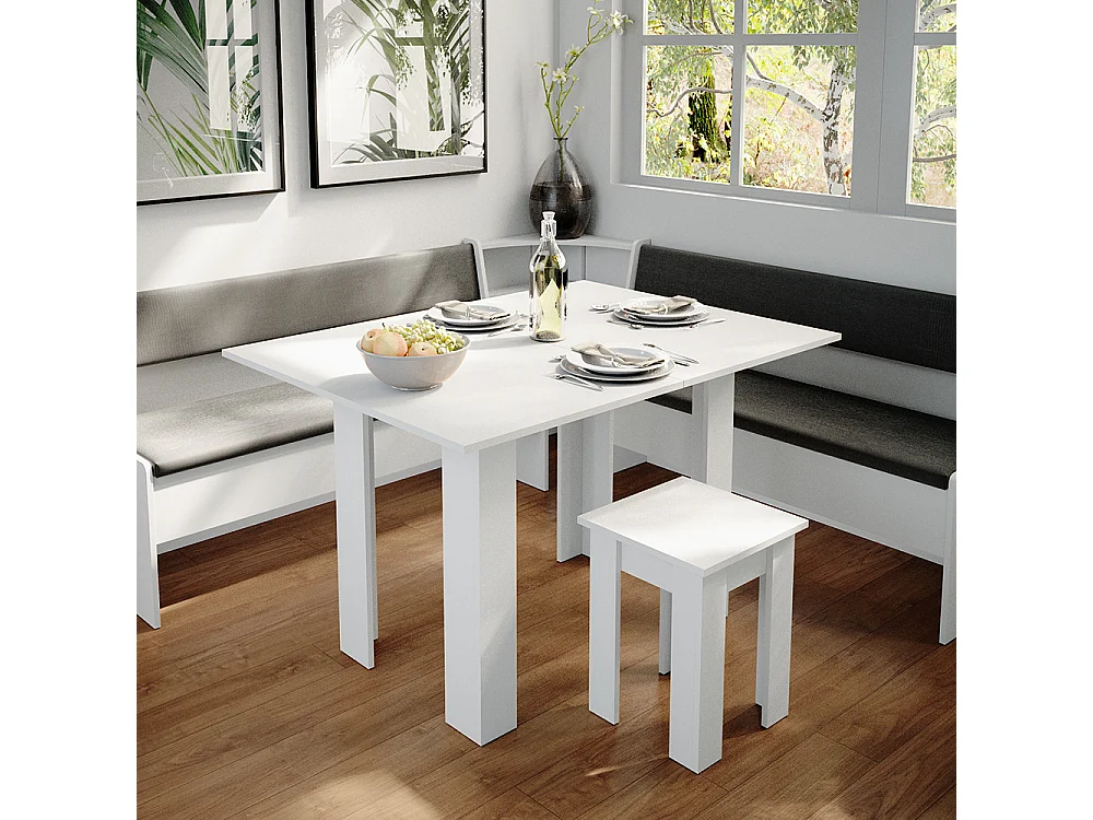 Groupe de banquettes dangle blanc 180x180x80 roman