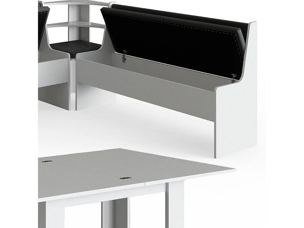 Groupe de banquettes dangle blanc 180x180x80 roman