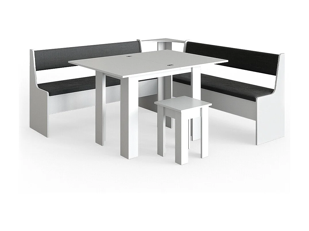 Groupe de banquettes dangle blanc 180x180x80 roman