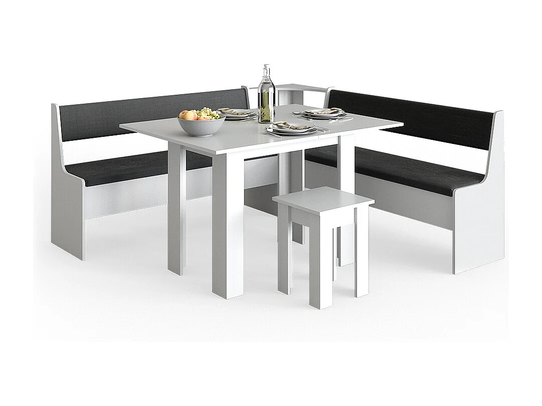 Groupe de banquettes dangle blanc 180x180x80 roman