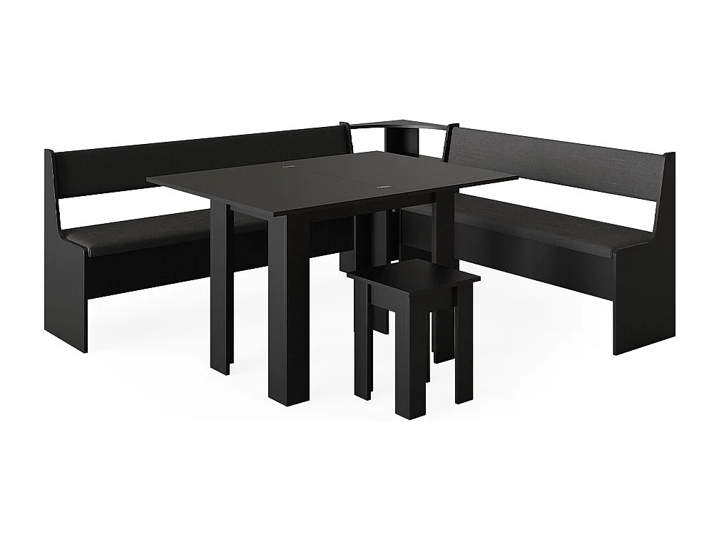 Groupe de banquettes dangle noir 210x180x80 roman