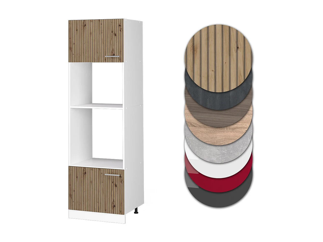 Armoire micro-ondes chêne artisan 60x57.2x206.8 r-line