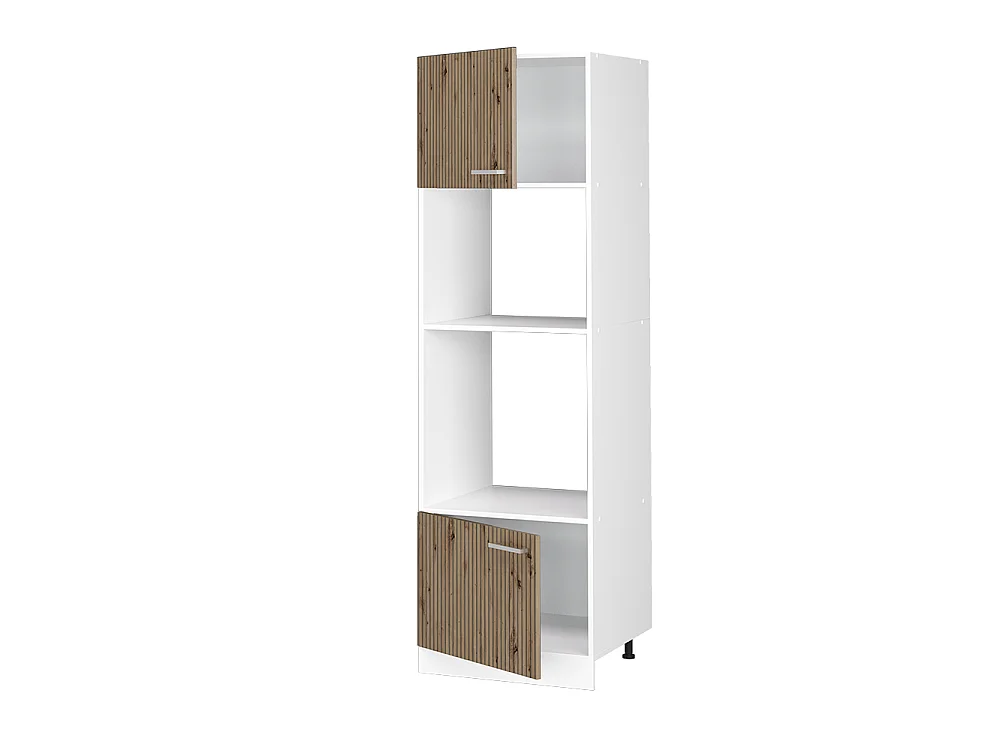 Armario para microondas roble artesanal 60x57.2x206.8 r-line
