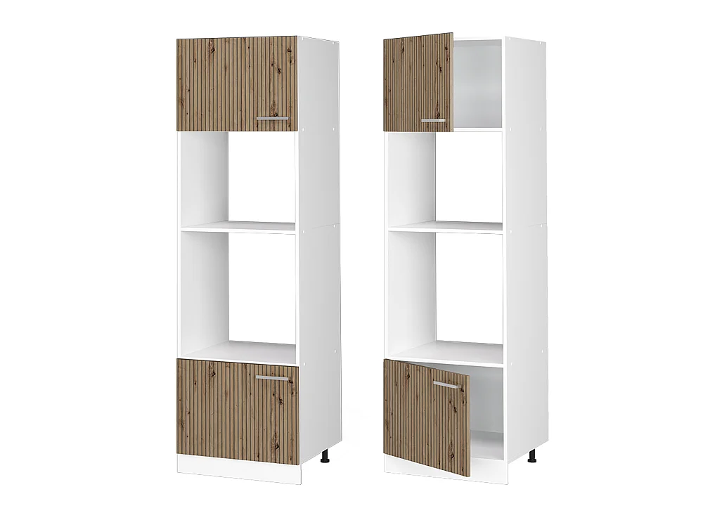 Armario para microondas roble artesanal 60x57.2x206.8 r-line