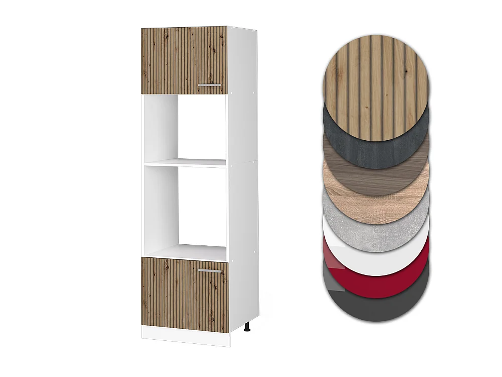 Armario para microondas roble artesanal 60x57.2x206.8 r-line