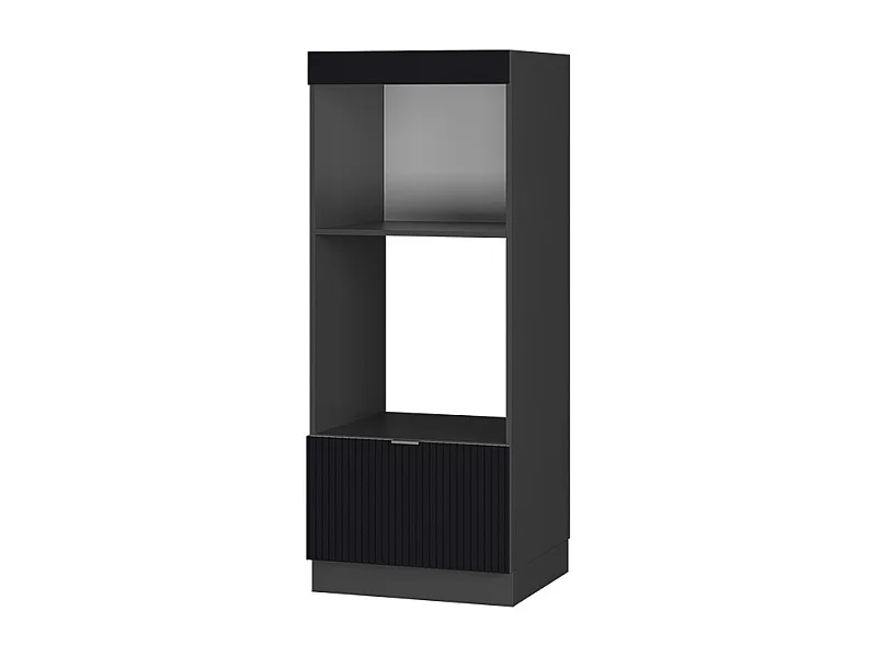 Szafka do mikrofalówki czarne paski 60x58.1x153.6 fame-line