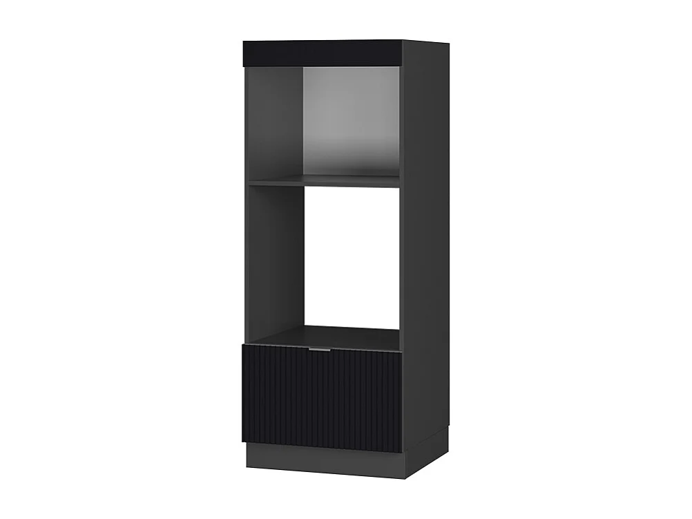 Szafka do mikrofalówki czarne paski 60x58.1x153.6 fame-line