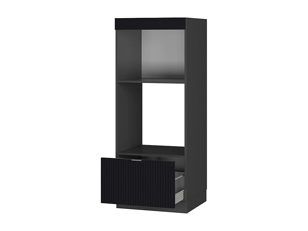 Armoire micro-ondes noir rayé 60x58.1x153.6 fame-line