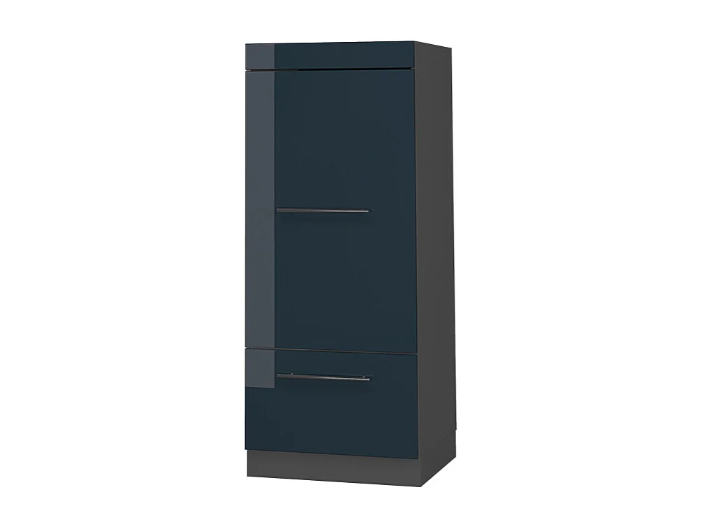 Armoire micro-ondes bleu foncé brillant 60x58.1x153.6 fame-line