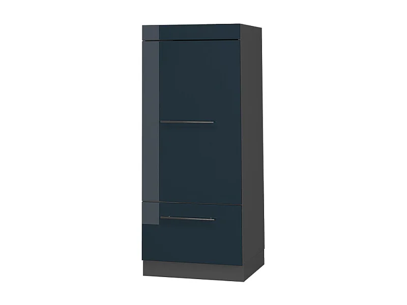 Armoire micro-ondes bleu foncé brillant 60x58.1x153.6 fame-line