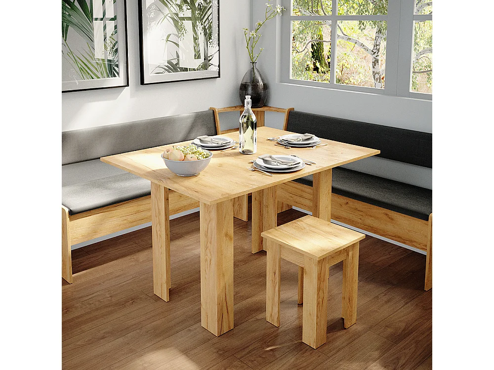 Groupe de banquettes dangle chêne de force doré 180x180x80 roman