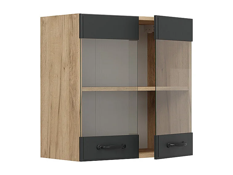 Armoire en verre anthracite campagne 60x31x60 r-line