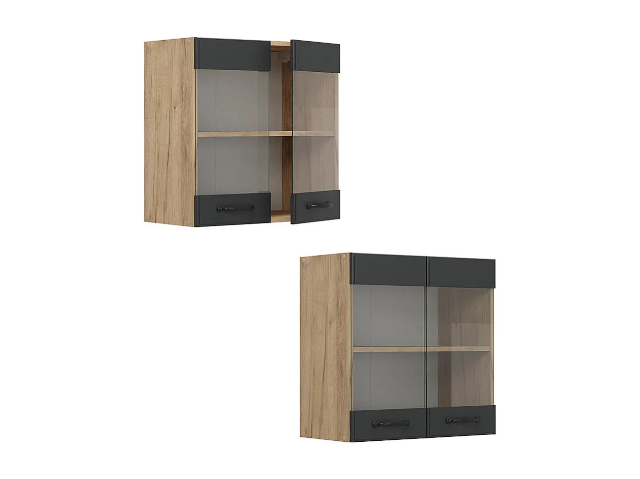 Armoire en verre anthracite campagne 60x31x60 r-line