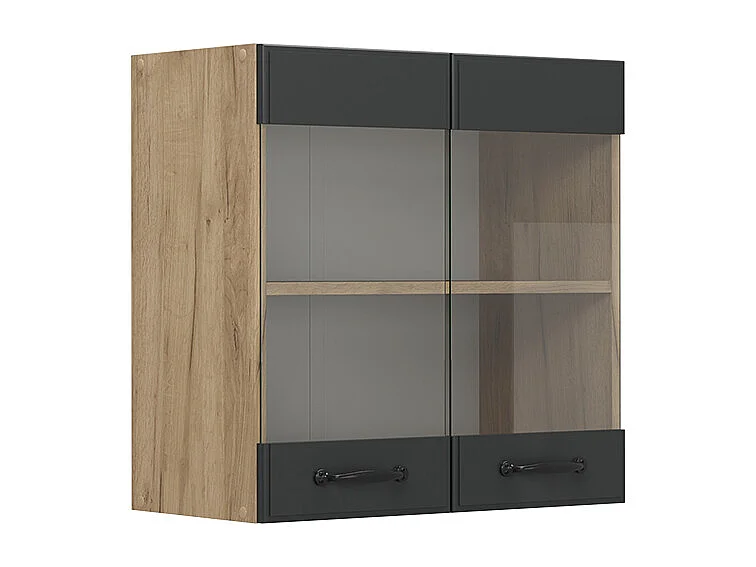 Armoire en verre anthracite campagne 60x31x60 r-line