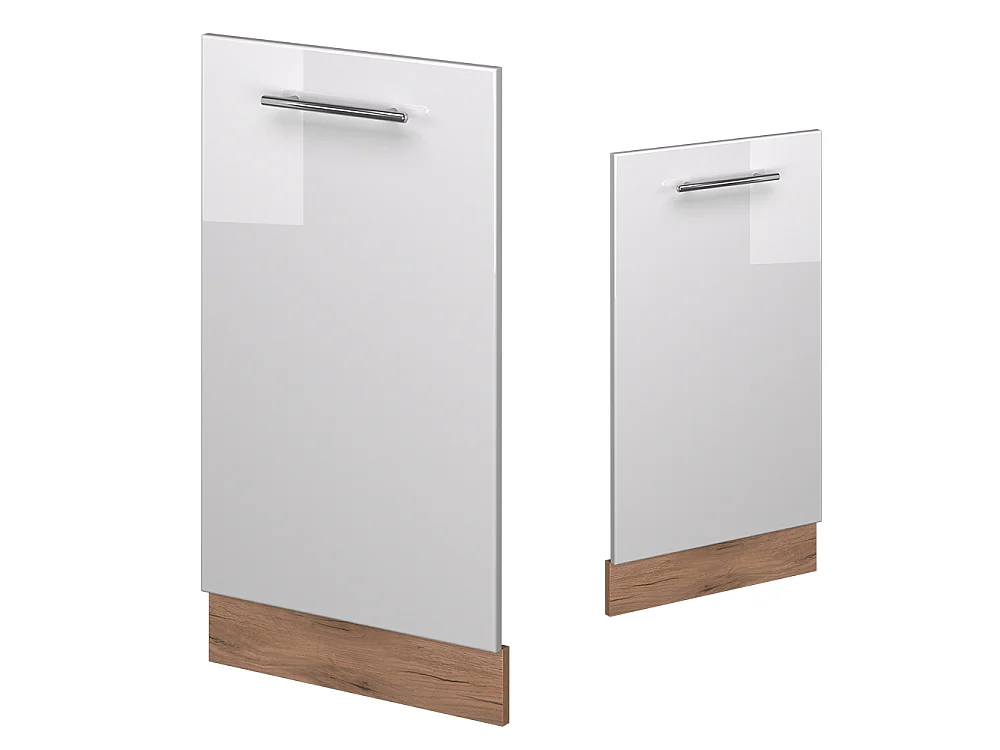 Dishwasher front panel white high gloss 45x1.6x81.8 fame-line