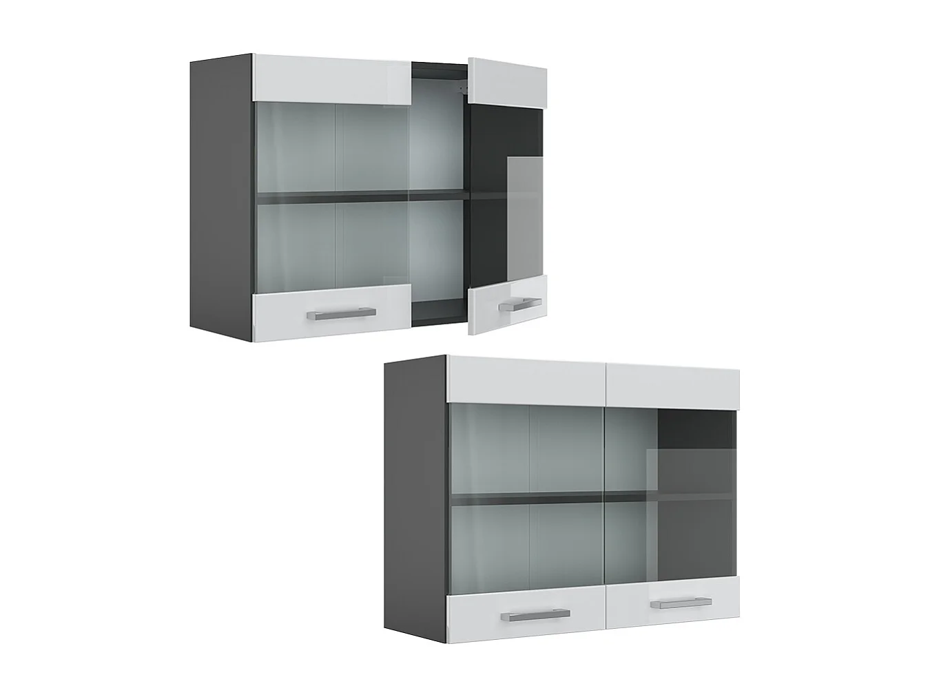 Armoire en verre blanc haute brillance 80x31x60 r-line