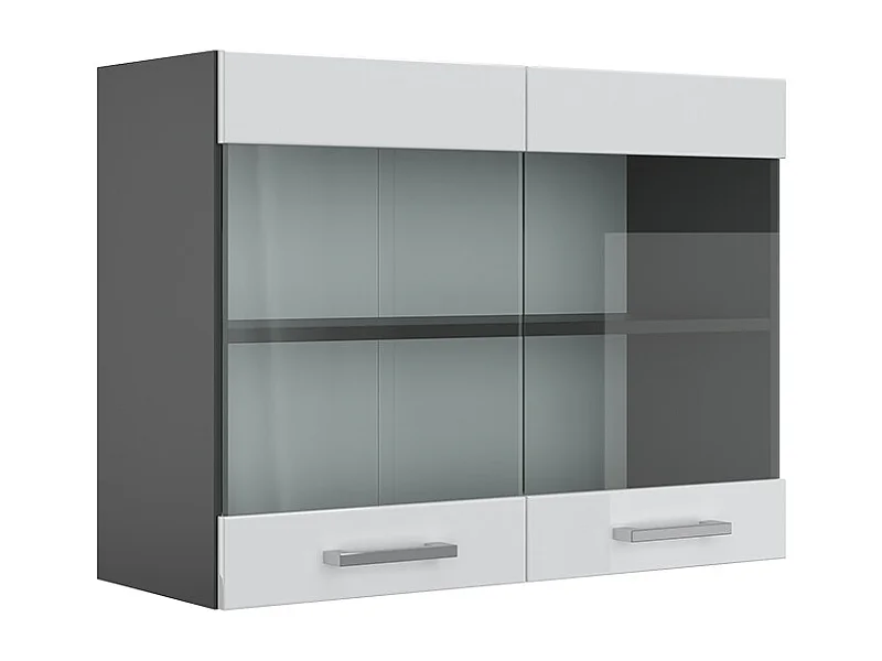 Armoire en verre blanc haute brillance 80x31x60 r-line