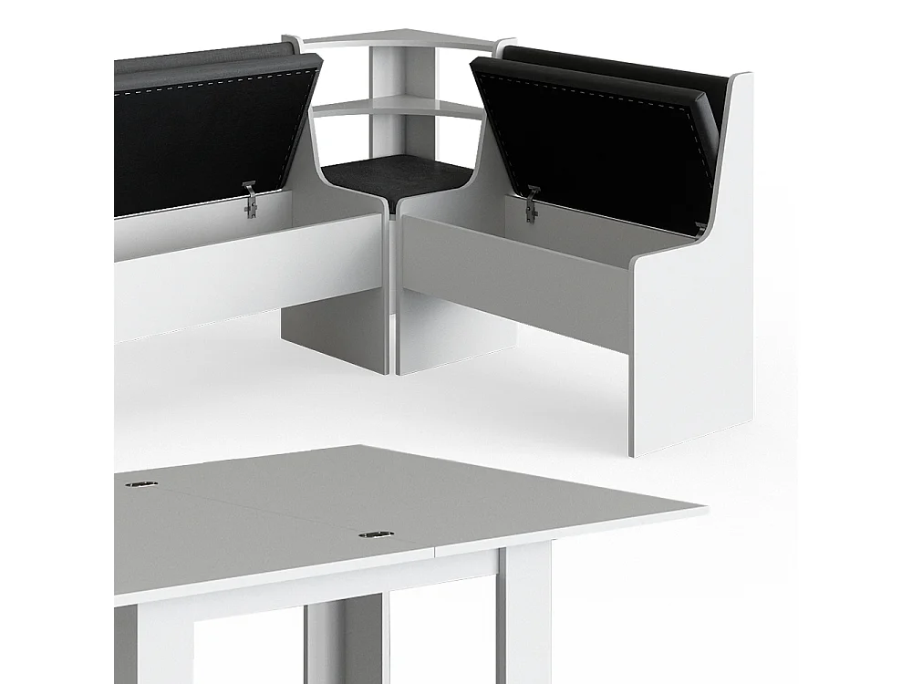 Groupe de banquettes dangle blanc 150x120x80 roman