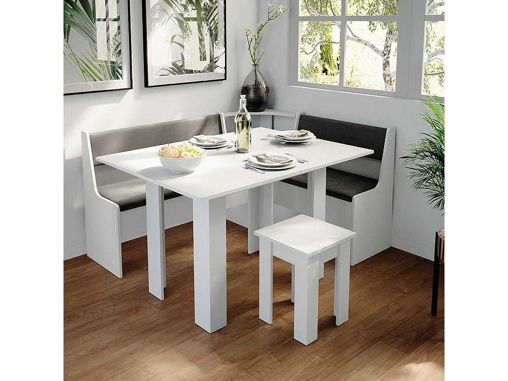 Groupe de banquettes dangle blanc 150x120x80 roman