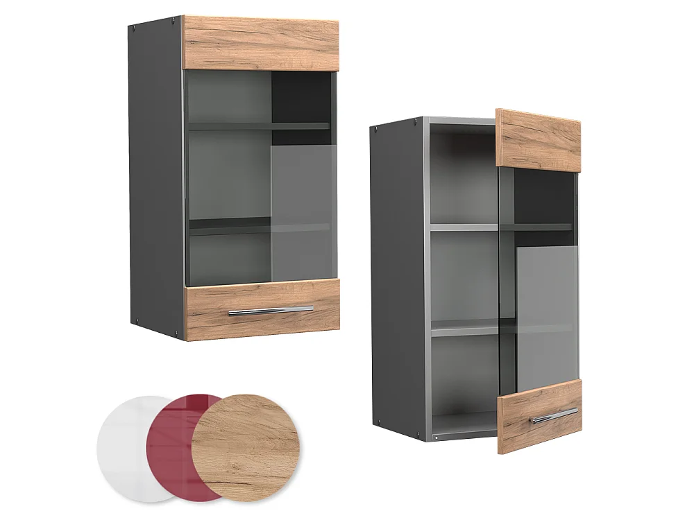 Mobile da cucina in vetro Rovere dorato 40x34.1x72 fame-line
