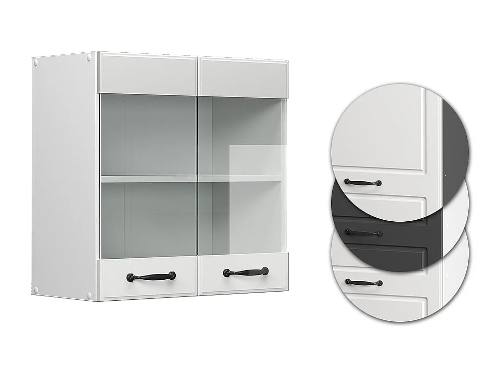 Armoire en verre blanc campagne 60x31x60 r-line