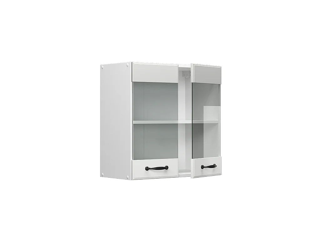 Glass kitchen cabinet white country house 60x31x60 r-line