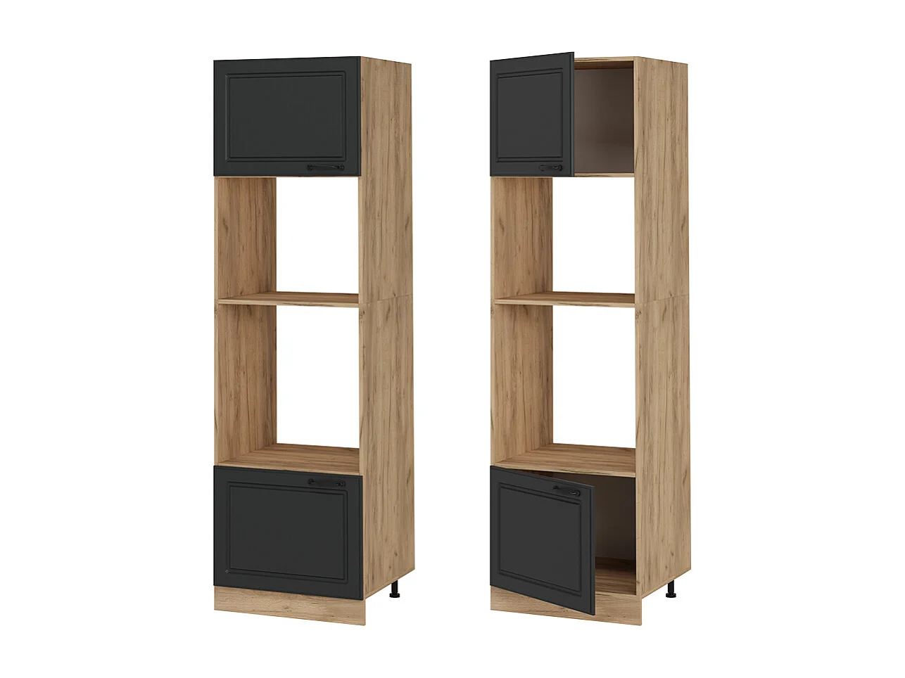 Szafka do mikrofalówki antracytowy domek wiejski 60x57.2x206.8 r-line