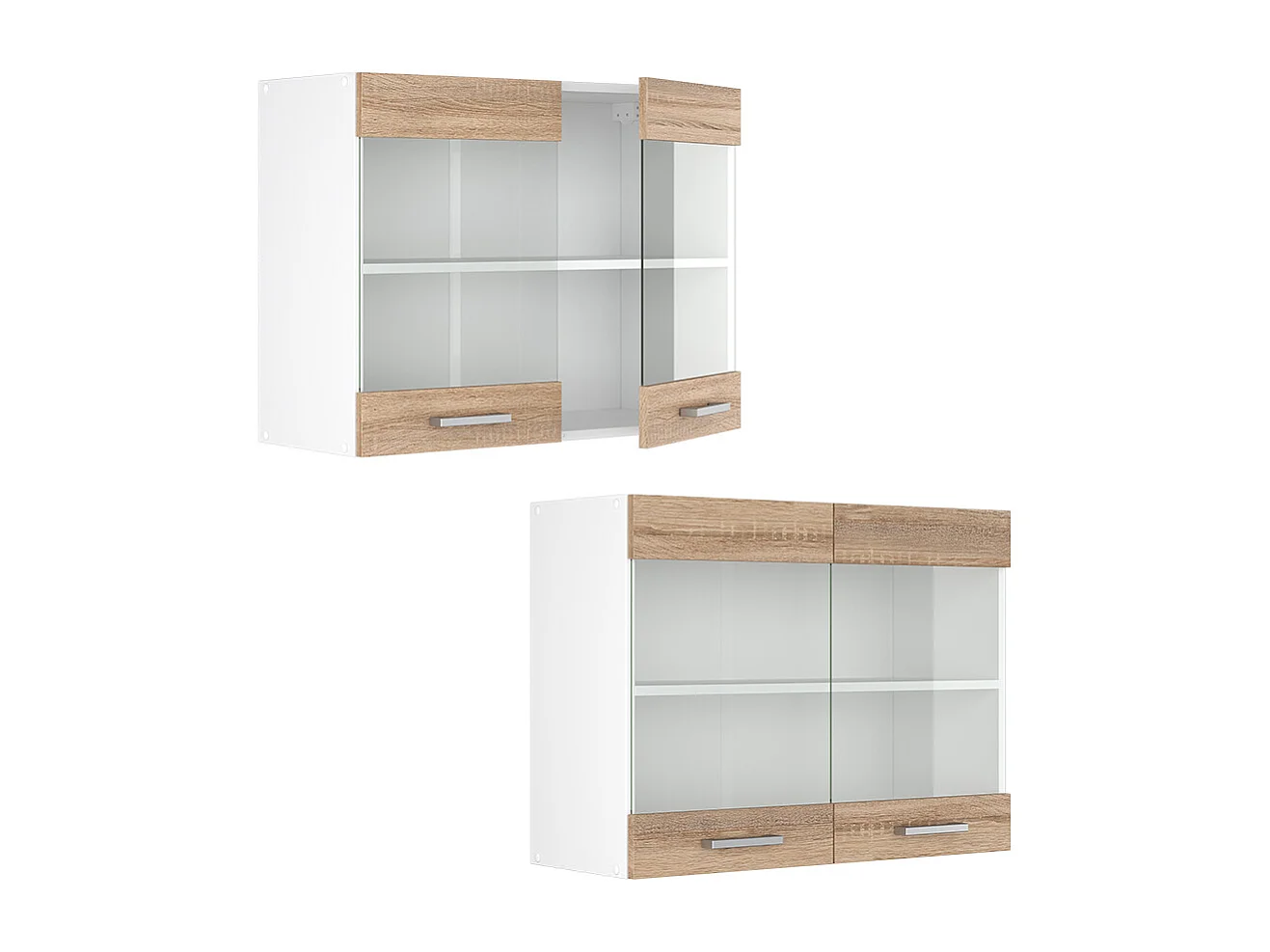 Küchenglasschrank sonoma 80x31x60 r-line