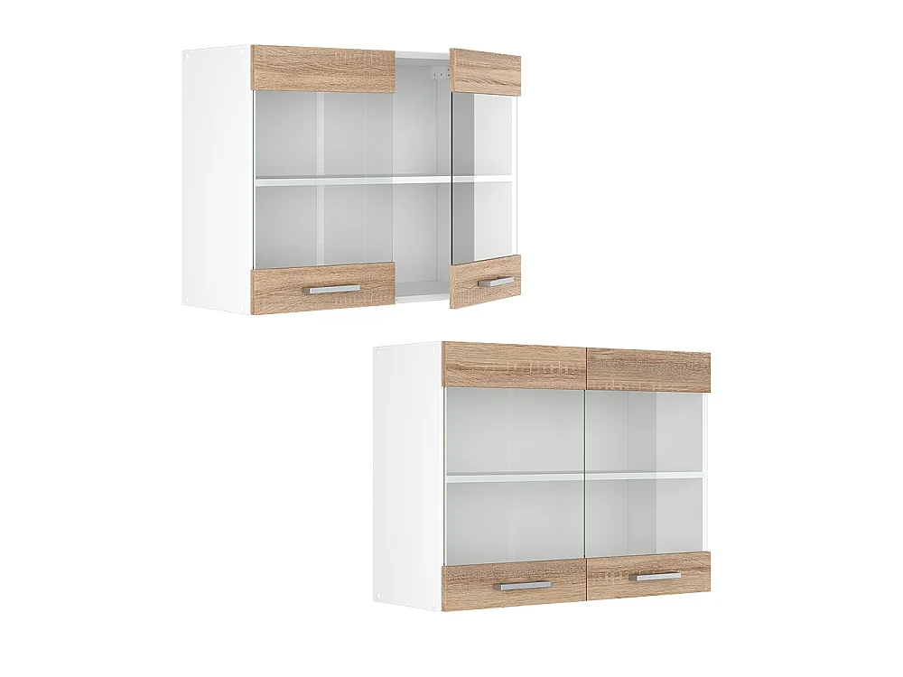 Glazen keukenkast sonoma 80x31x60 r-line